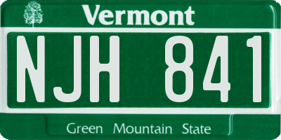 VT license plate NJH841