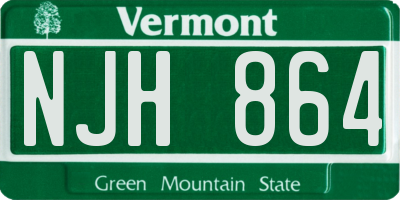 VT license plate NJH864