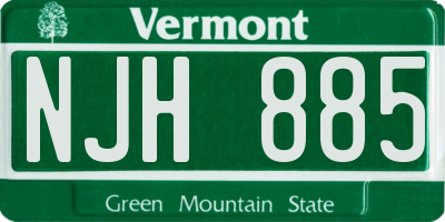 VT license plate NJH885