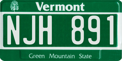 VT license plate NJH891