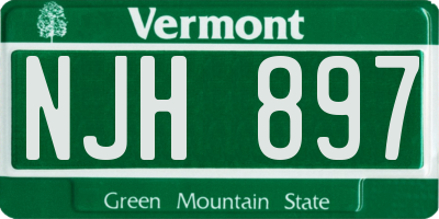 VT license plate NJH897