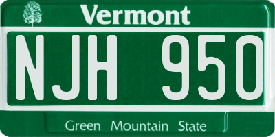 VT license plate NJH950