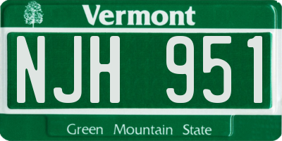 VT license plate NJH951