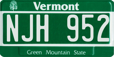 VT license plate NJH952