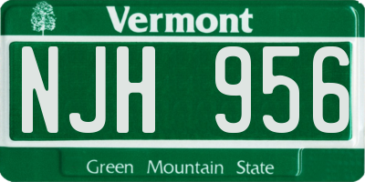 VT license plate NJH956