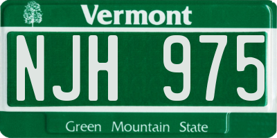 VT license plate NJH975