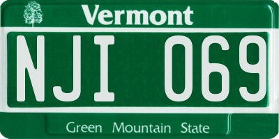 VT license plate NJI069