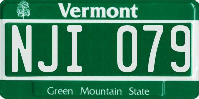 VT license plate NJI079