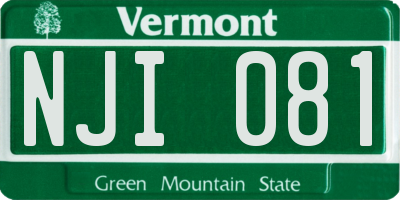 VT license plate NJI081