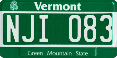VT license plate NJI083