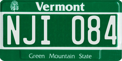 VT license plate NJI084