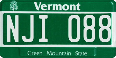 VT license plate NJI088