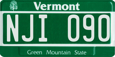 VT license plate NJI090