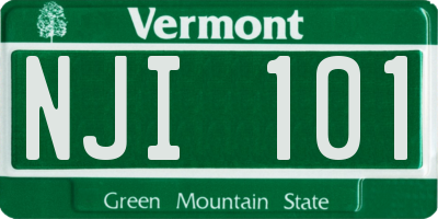 VT license plate NJI101