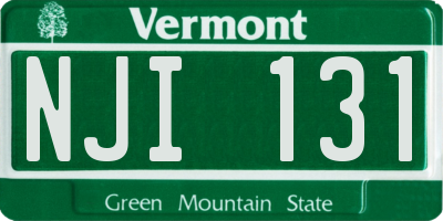 VT license plate NJI131