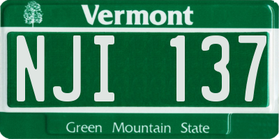 VT license plate NJI137