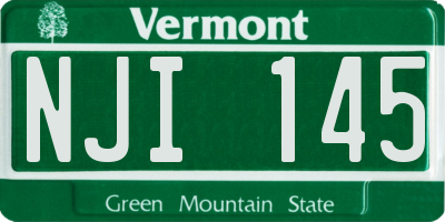VT license plate NJI145
