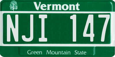 VT license plate NJI147