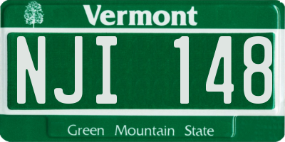 VT license plate NJI148