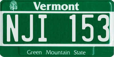 VT license plate NJI153