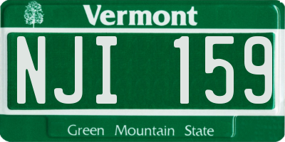 VT license plate NJI159