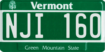 VT license plate NJI160