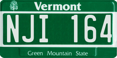 VT license plate NJI164