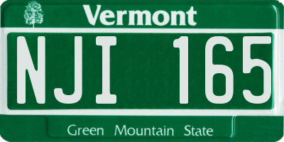 VT license plate NJI165