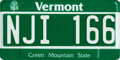 VT license plate NJI166