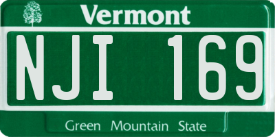 VT license plate NJI169
