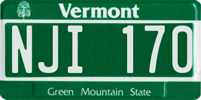 VT license plate NJI170