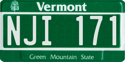 VT license plate NJI171