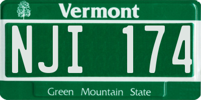 VT license plate NJI174