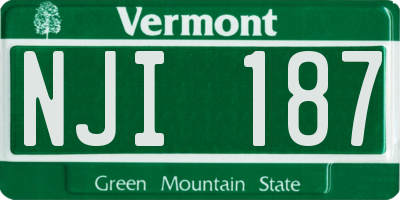 VT license plate NJI187