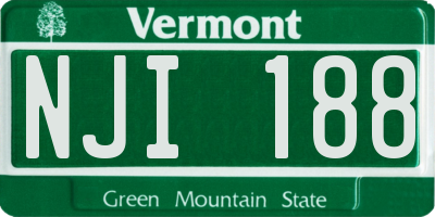 VT license plate NJI188