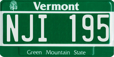 VT license plate NJI195
