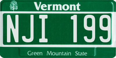 VT license plate NJI199