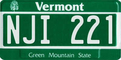 VT license plate NJI221