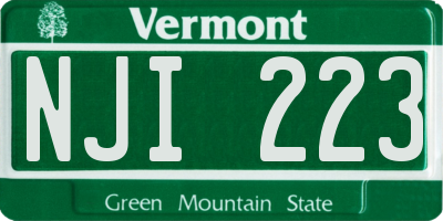 VT license plate NJI223