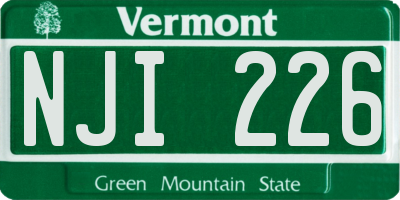 VT license plate NJI226