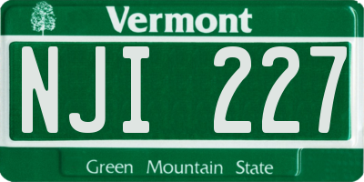 VT license plate NJI227
