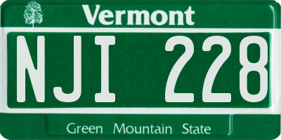 VT license plate NJI228