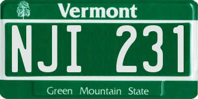 VT license plate NJI231