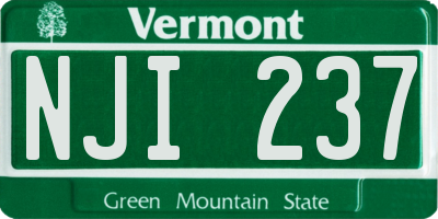 VT license plate NJI237