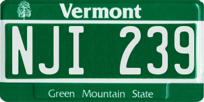VT license plate NJI239