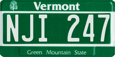 VT license plate NJI247