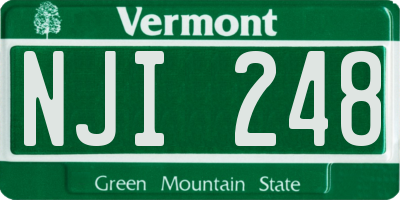 VT license plate NJI248