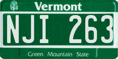 VT license plate NJI263