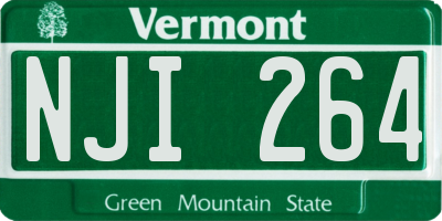 VT license plate NJI264