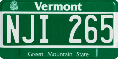 VT license plate NJI265